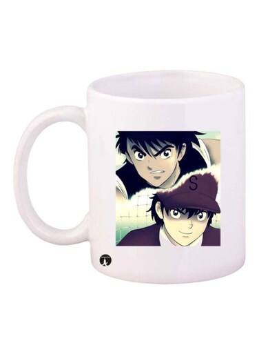 Anime Captain Majid Printed Mug White/Black/Purple Standard Size