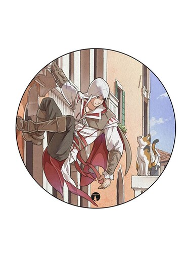 Video Game Assassin'S Creed Printed Fridge Magnet Multicolour