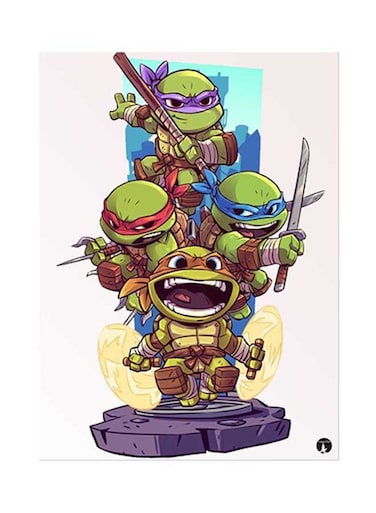 Teenage Mutant Ninja Turtles Metal Plate Poster Multicolour 15x20centimeter