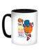 Basketball Printed Coffee Mug White/Black/Orange