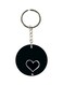 Double Sided Heart Printed Keychain