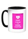 Keep Calm And Drink Coffee Printed Coffee Mug Pink/White/Black