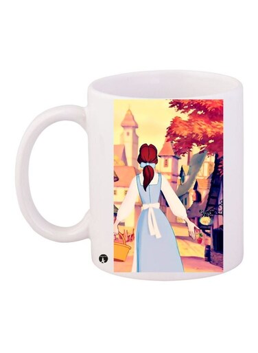 Cartoon Printed Coffee Mug White/Yellow/Blue