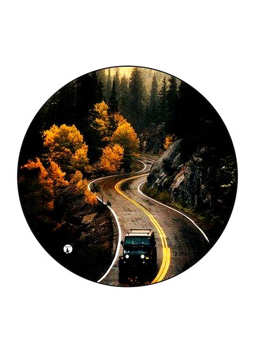 Roads Printed Fridge Magnet Multicolour 5.5 x 5.5cm