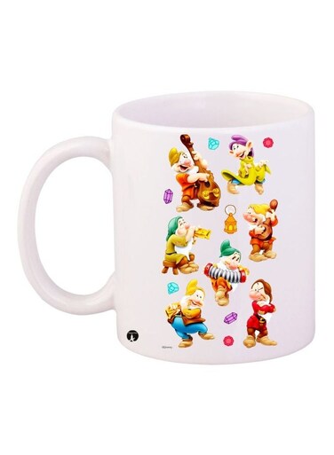 Cartoon Character Printed Coffee Mug White/Red/Yellow 11ounce