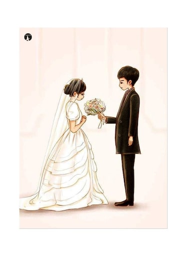 Cartoon Themed Metallic Plate White/Beige/Brown 20x15cm