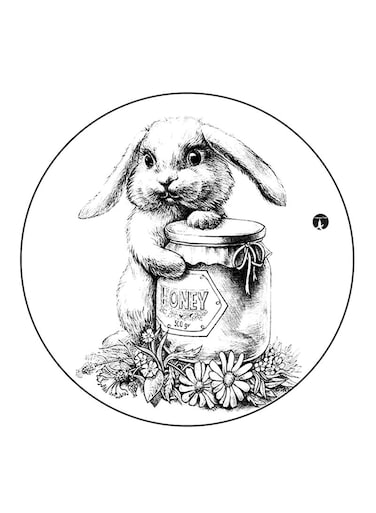 Rabbit Printed Fridge Magnet Multicolour