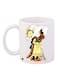 Girl Printed Coffee Mug White/Yellow/Brown 11ounce