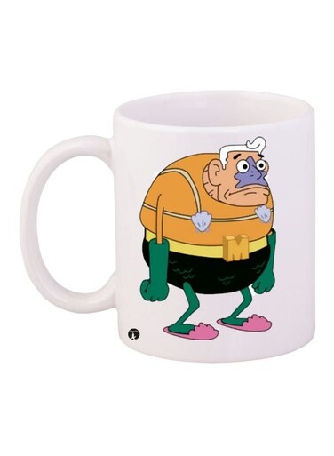 Cartoon Printed Coffee Mug White/Yellow/Black