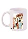 Cartoon Printed Coffee Mug White/Brown/Beige 11ounce