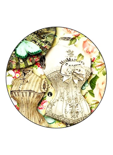 Dress Printed Fridge Magnet Multicolour 5.5cm
