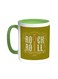 Rock And Roll Printed Coffee Mug Green/White 11ounce
