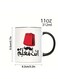 Creative Fez Hat &amp; Mustache Design Written in Arabic "You Are a Boss Arabic Quote Mug 