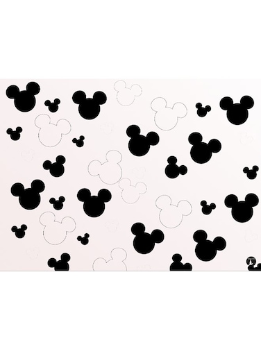 Metal Plate Of Disney Poster Pink/Black