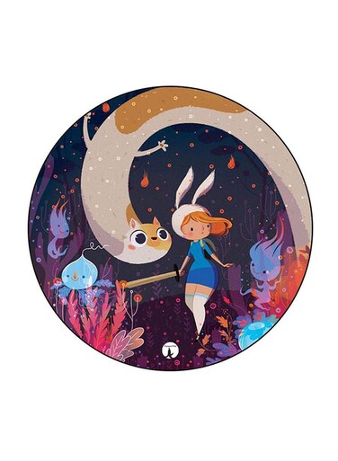 Adventure Time Printed Fridge Magnet Round Multicolour