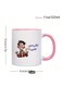 Funny Arabic Coffee Mug - 11oz Cup with Laughing Character in color pink