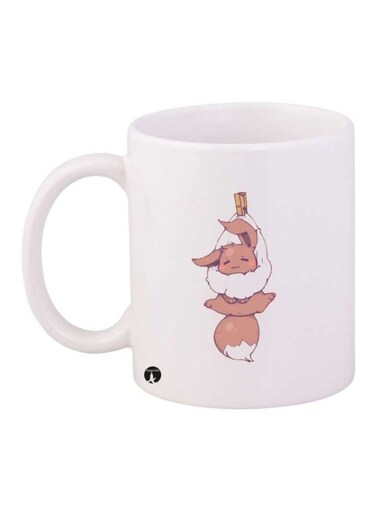 Pokemon Printed Mug White/Brown/Black Standard Size