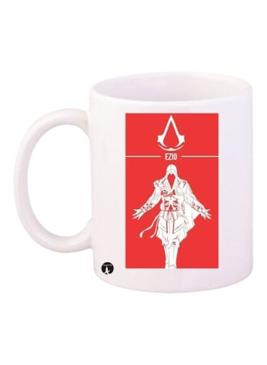 Assassin's Creed Printed Coffee Mug White/Red