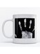 Handprint Printed Mug White/Black
