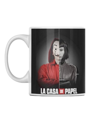La Casa De Papel Printed Mug Black/Grey/Brown 350ml