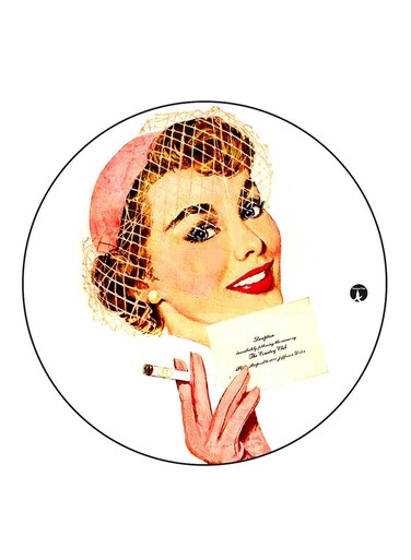Vintage Art Printed Fridge Magnet Multicolour