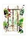 Printed Metallic Plate Brown/Green/Red 20x15cm