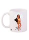 Cartoon Girl Printed Coffee Mug White/Beige/Black