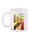 Anime Printed Ceramic Coffee Mug White/Yellow/Red 11ounce