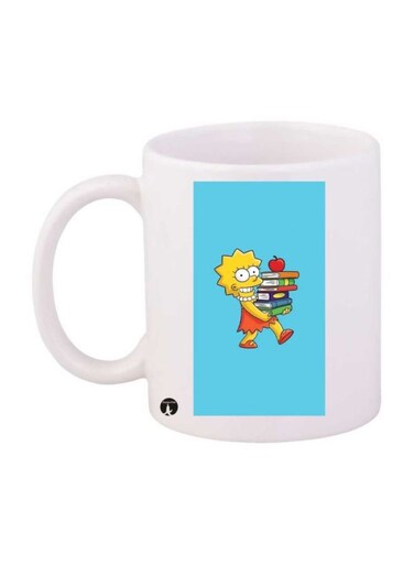 Simpsons Printed MUg White/Blue/Yellow Standard Size