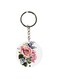 Rose Printed Dual Sided Keychain