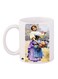 Farm Girl Printed Coffee Mug White/Beige/Purple 11ounce