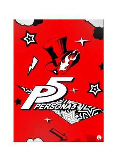 Persona5 Themed Metallic Plate Red/Black/White 20x15cm