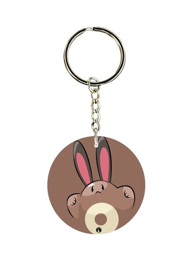 Cartoon Printed Dual Sided Keychain