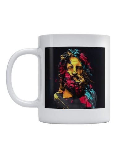 Zeus Printed Mug White/Black/Pink