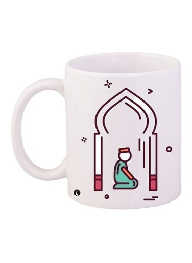 Prayer Printed Coffee Mug White/Light Blue/Pink 11ounce
