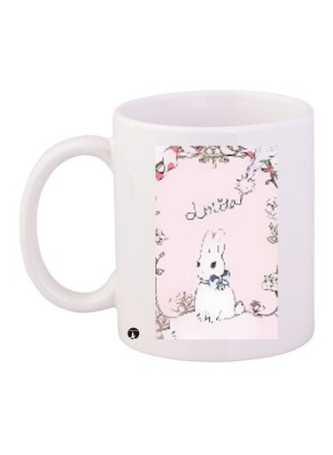 Lolita Printed Coffee Mug White/Pink 11ounce
