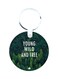 English Phrases Printed Wooden Keychain