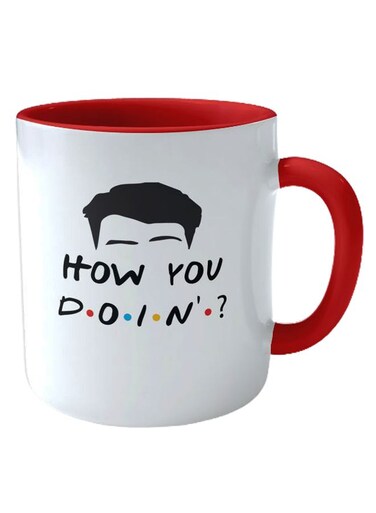 How You Doin Print Coffee Mug Red/Black/White