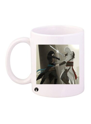 Assassin's Creed Video Game Printed Mug White/Grey/Black