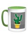 Cactuses Printed Coffee Mug Green/White/Yellow