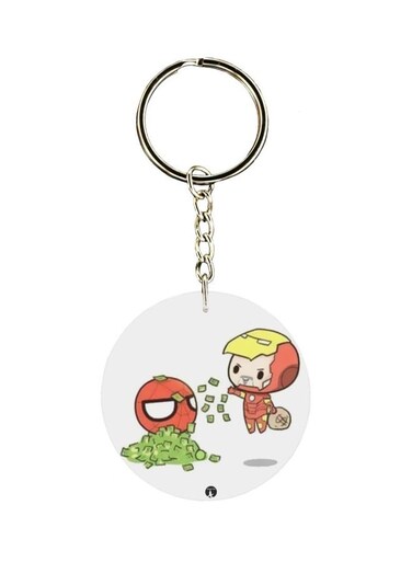 Single Sided Cartoon Themed Keychain