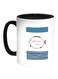 Balloon Fish Printed Coffee Mug White/Black 11ounce