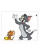 Tom And Jerry Themed Metallic Plate White/Grey/Brown 20x15cm