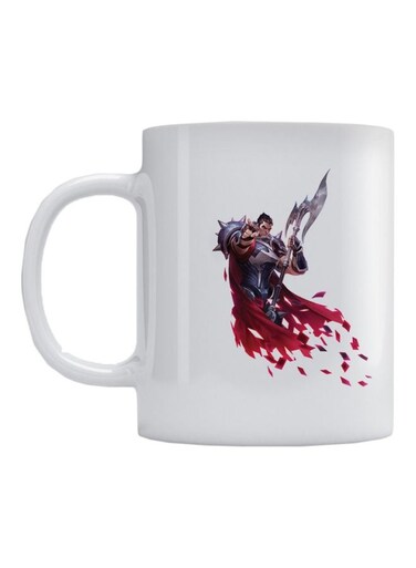 Legends Of Runeterra Printed Ceramic Mug White/Red/Silver