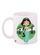 Princess Jasmine Printed Coffee Mug White/Green/Blue 11ounce