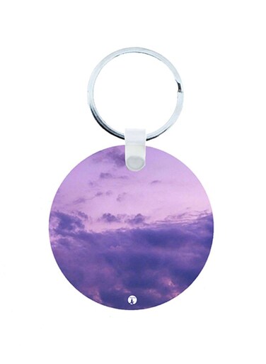 Clouds Wooden Keychain