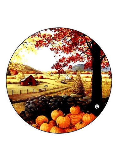 Nature Printed Fridge Magnet Black/Orange/Brown 5.5cm