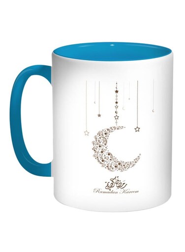 Ramadan Kareem Printed Coffee Mug White/Brown/Blue