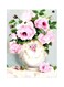 Floral Themed Metallic Plate Pink/White/Green 20x15cm