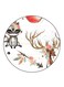 Animals Printed Fridge Magnet Round Multicolour